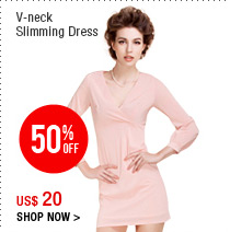 V-neck Slimming Dress