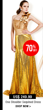 One Shoulder Sequined Dress