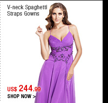 V-neck Spaghetti Straps Gowns