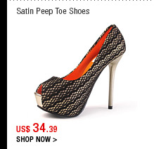 Satin Peep Toe Shoes