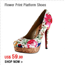 Flower Print Platform Shoes