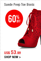 Suede Peep Toe Boots