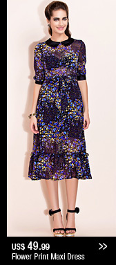 Flower Print Maxi Dress