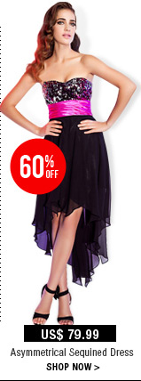 Asymmetrical Sequined Dress