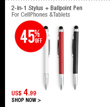 2-in-1 Stylus + Ballpoint Pen