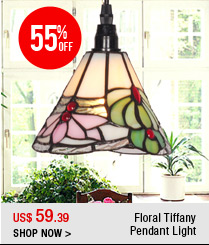 Floral Tiffany Pendant Light