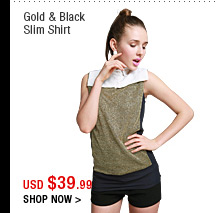 Gold & Black Slim Shirt