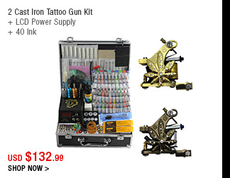 2 Cast Iron Tattoo Gun Kit 