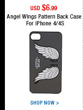 Angel Wings Pattern Back Case For iPhone 4/4S