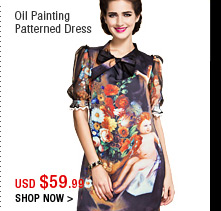 Oil Painting Patterned Dress
