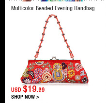 Multicolor Beaded Evening Handbag