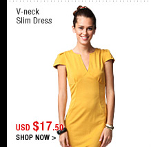 V-neck Slim Dress