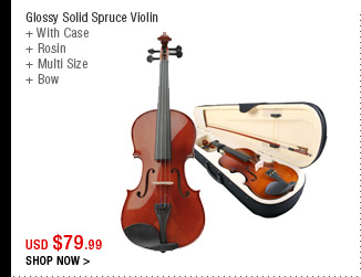 Glossy Solid Spruce Violin