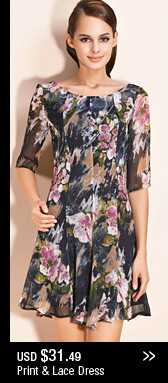Print & Lace Dress