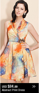 Abstract Print Dress