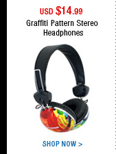 Graffiti Pattern Stereo Headphones