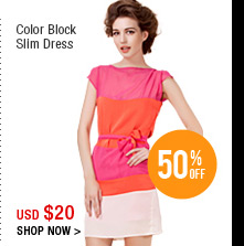 Color Block Slim Dress
