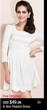 A-line Pleated Dress