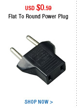 Flat To Round Power Plug