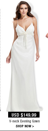 V-neck Evening Gown
