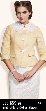 Embroidery Collar Blazer