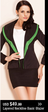 Layered Neckline Basic Blazer