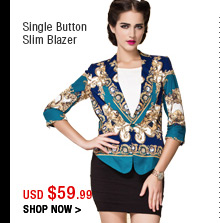 Single Button Slim Blazer