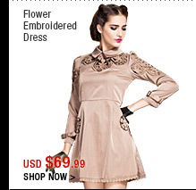 Flower Embroidered Dress