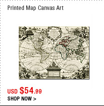 Printed Map Canvas Art