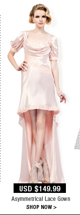 Asymmetrical Lace Gown
