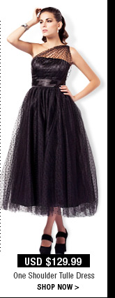 One Shoulder Tulle Dress