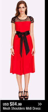 Mesh Shoulders Midi Dress