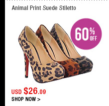 Animal Print Suede Stiletto