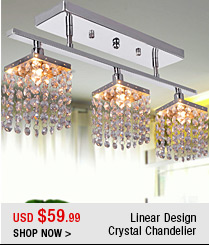 Linear Design Crystal Chandelier