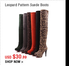 Leopard Pattern Suede Boots