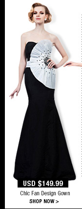 Chic Fan Design Gown