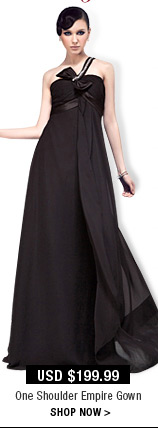 One Shoulder Empire Gown