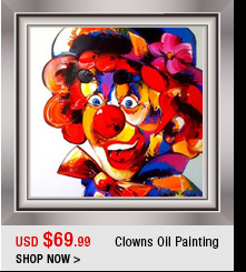 Clowns Oil Painting