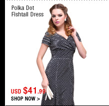 Polka Dot Fishtail Dress