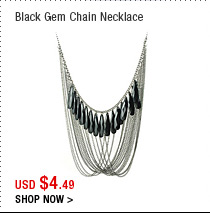 Black Gem Chain Necklace