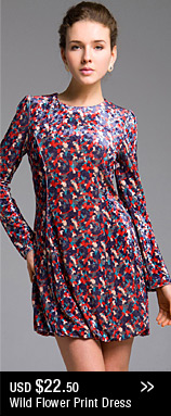 Wild Flower Print Dress