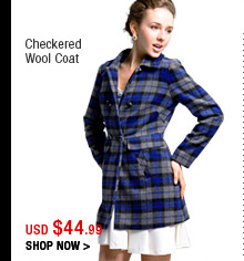 Checkered Wool Coat