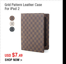 Grid Pattern Leather Case