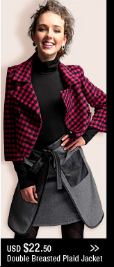 Double Breasted Plaid Jacket