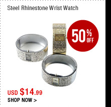 Steel Rhinestone Wrist Watch