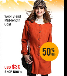 Wool Blend Mid-length Coat