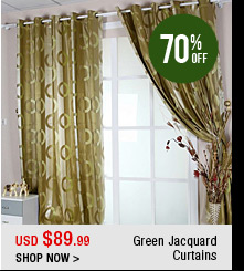 Green Jacquard Curtains