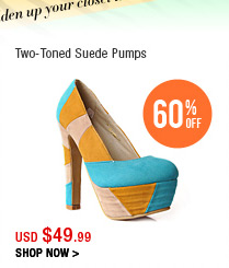 Two-Toned Suede Pumps