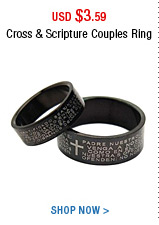 Cross & Scripture Couples Ring