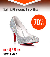 Satin & Rhinestone Party Shoes